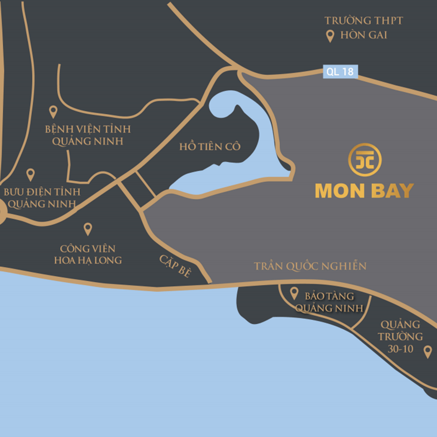 Vị trí chung cư Monbay TV Hạ Long