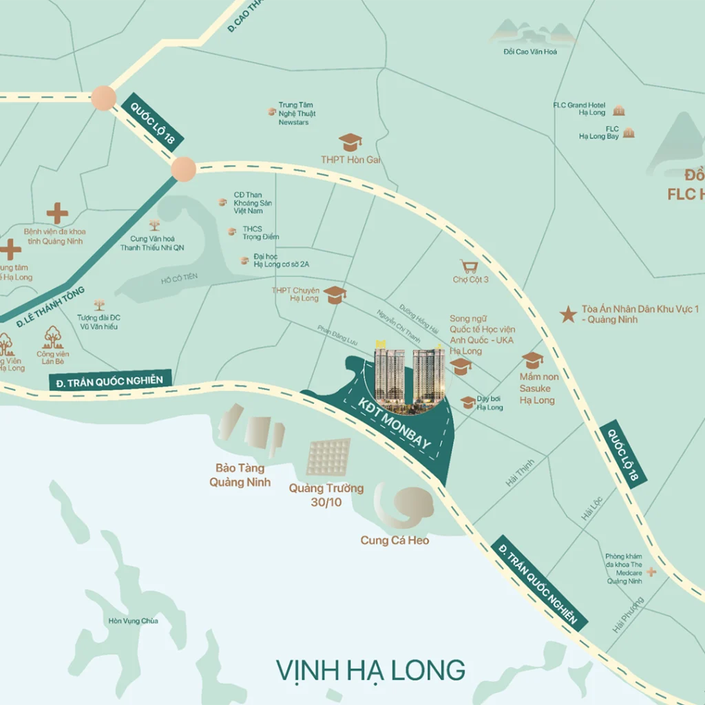 Vị trí chung cư Monbay TV Hạ Long